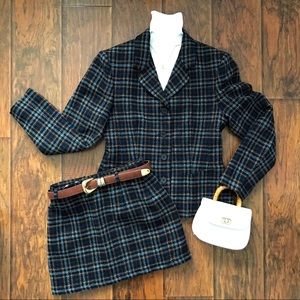 ***sold*** Lovely tweed navy and brown suit set